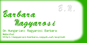 barbara magyarosi business card
